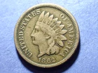 1862 Copper Nickel Indian Cent  Good