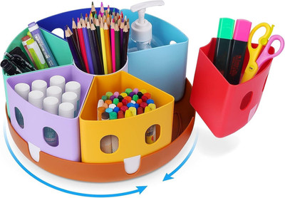Rotating Art Supplies Organizer Lazy Susan Craft Caddy Large