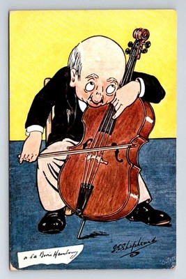 Gruß-Postkarte: Musikalisches Wunderkind, Boris Hambourg, Cellist. Posted 1907.