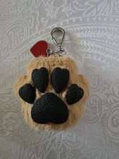 Bath Body Works Brown Heart Dog Paw Charm PocketBac Holder Keychain New NWT