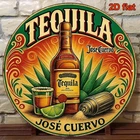Round Jose Cuervo Tequila Vintage Italian Tin Metal Signs Home Décor  8x8