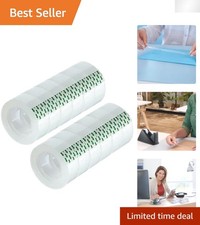 Durable 12-Pack Clear Tape Rolls - 3/4-Inch Wide, Great for Gift Wrapping More