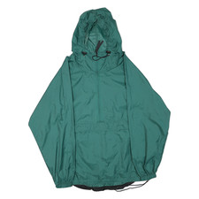 Giacca a vento uomo WOOLRICH verde misto poliestere XL giacca zip con cappuccio tinta unita