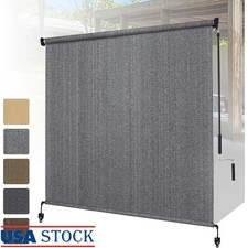 Outdoor Roller Shades UV Protection Easy Install Cordless Blinds Patios New
