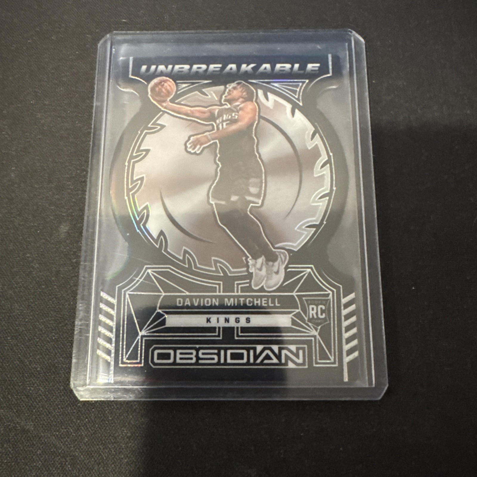 Davion Mitchell 2021-22 Obsidian Unbreakable Rookie Card CASEHIT #29 - Kings