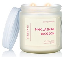 Jasmine Rose Spring Scented Candles for Home, 11.6oz Organic Natural Soy Wax,