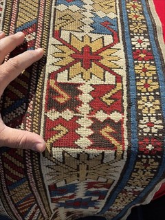 Auth: 19th C Antique Kuba Caucasian Rug Mystical ART 4x5 NR