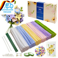 500 StüCk Pfeifenreiniger Blumen Set(6 Farben),Pfeifenputzer Zum Basteln Blumen,