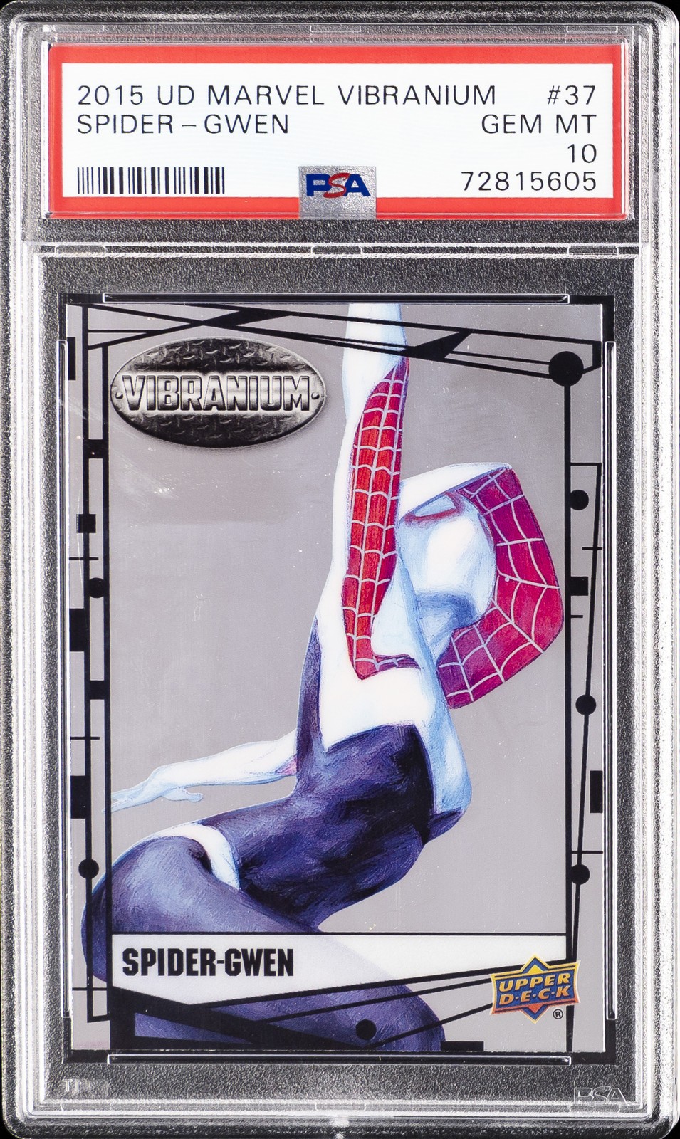 2015 UD MARVEL VIBRANIUM #37 SPIDER-GWEN PSA 10