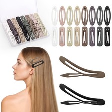 2-In Snap Hair Clips No-Slip Metal Barrettes Pins Accessories for Women Girls