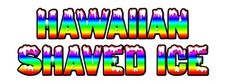 HAWAIIAN SHAVED ICE DECAL sticker hawaian icee icy italian cart stand