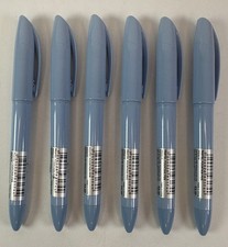 6 x Paperchase Pastel Blue Fountain Pen Medium Nib With Black Ink Cartridge