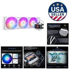 Stylish FW 360 White AIO Liquid Cooler with L...