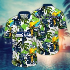 Seattle Seahawks Hawaiian Lemon Pool Tropical Aloha Shirt2