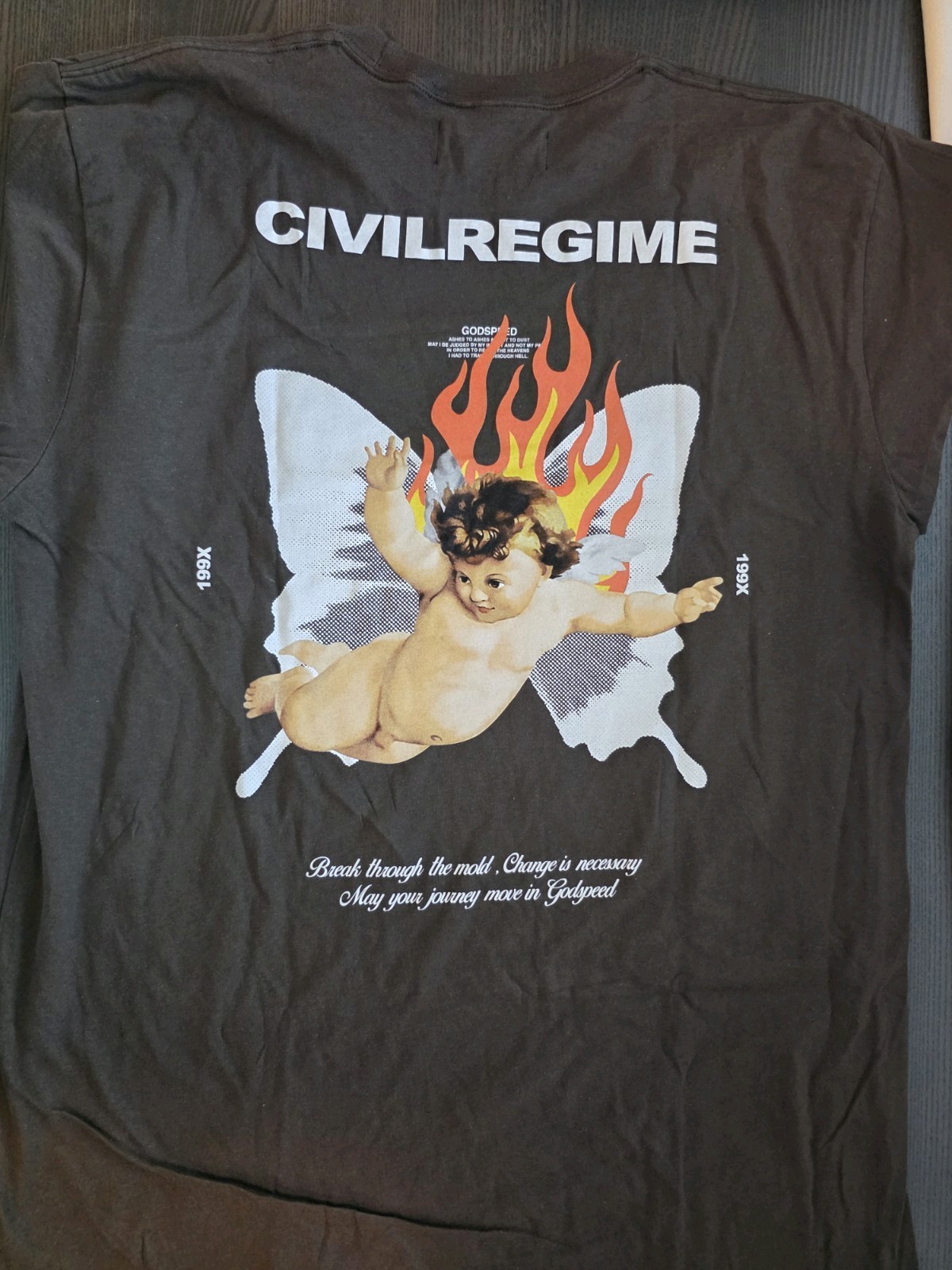 Civil Regime Men's Graphic T-Shirt Print Size XL Brown Short Sleeve New No Tags