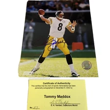 Tommy Maddox Signed 8x10 NFL Photo Pittsburgh Steelers Autograph UCLA XFL