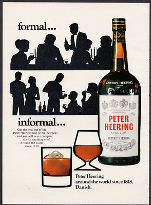 3w3617/ Alte Reklame von 1973 - Liqueur PETER HEERING