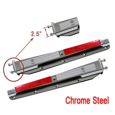 New Semi Truck Straight Spring Loaded Mud Flap Hanger Steel Chrome RH & LH 2.5"
