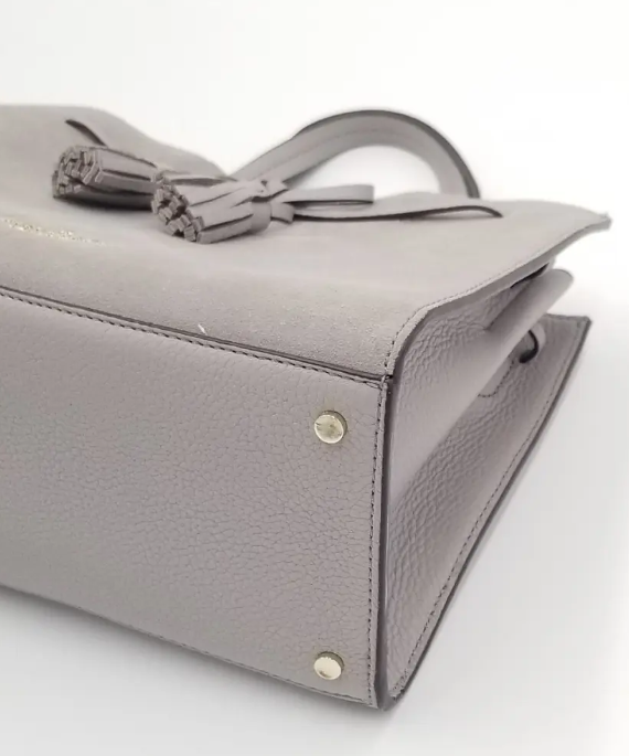 Kate Spade Gray Hayes Suede Tote with Bow and Tassel Detail | eBay