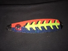 High Percentage Salmon Trolling Spoon With Hyper Vis Tape Not Paint 4 3/4”
