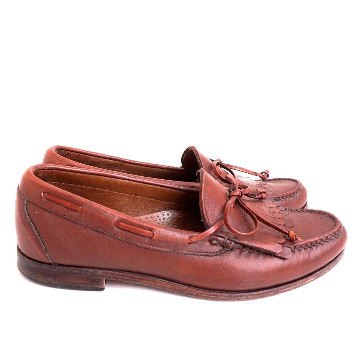 Allen Edmonds Men\'s Alameda Brown Leather Kiltie Tie Loafers 12 D Made in USA Allen Edmonds Men main image 3