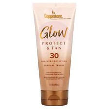 Coppertone Glow Protect & Tan SPF 30 Sunscreen, 5 FL OZ (148 mL), EXP 02/2026 60.74 per litre