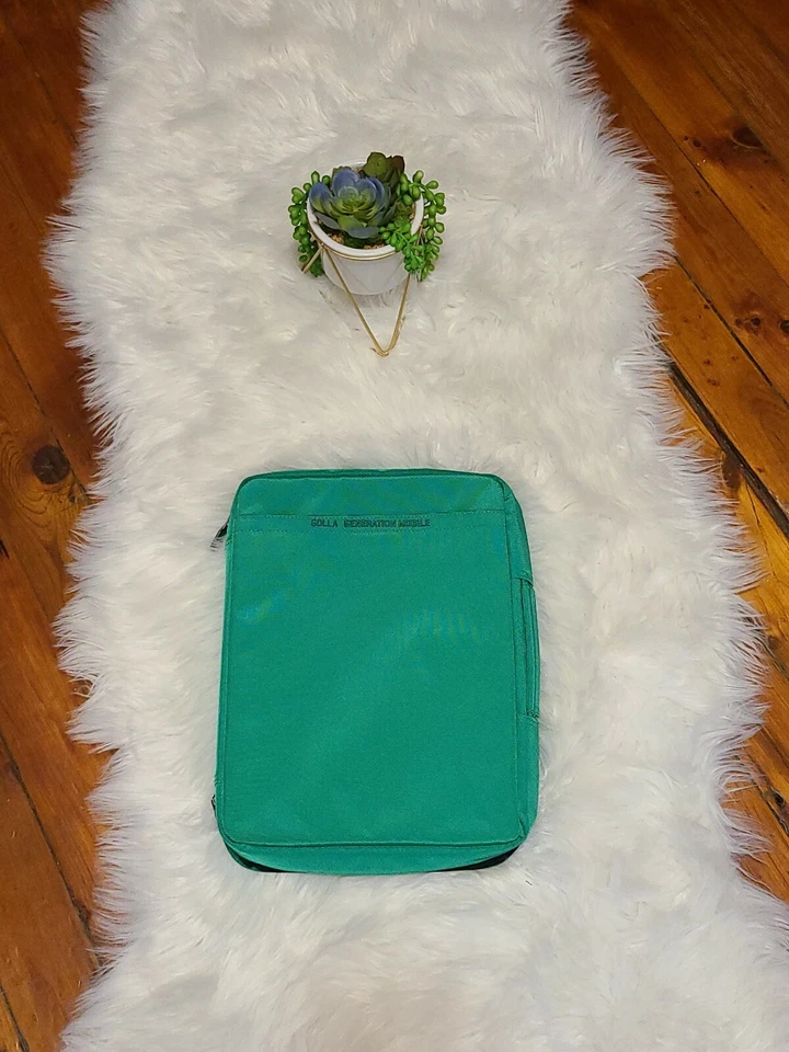 NUEVO Estuche blando para computadora móvil Golla Generation 14" con bolsillo ~ verde con margarita Foto 4 de 4