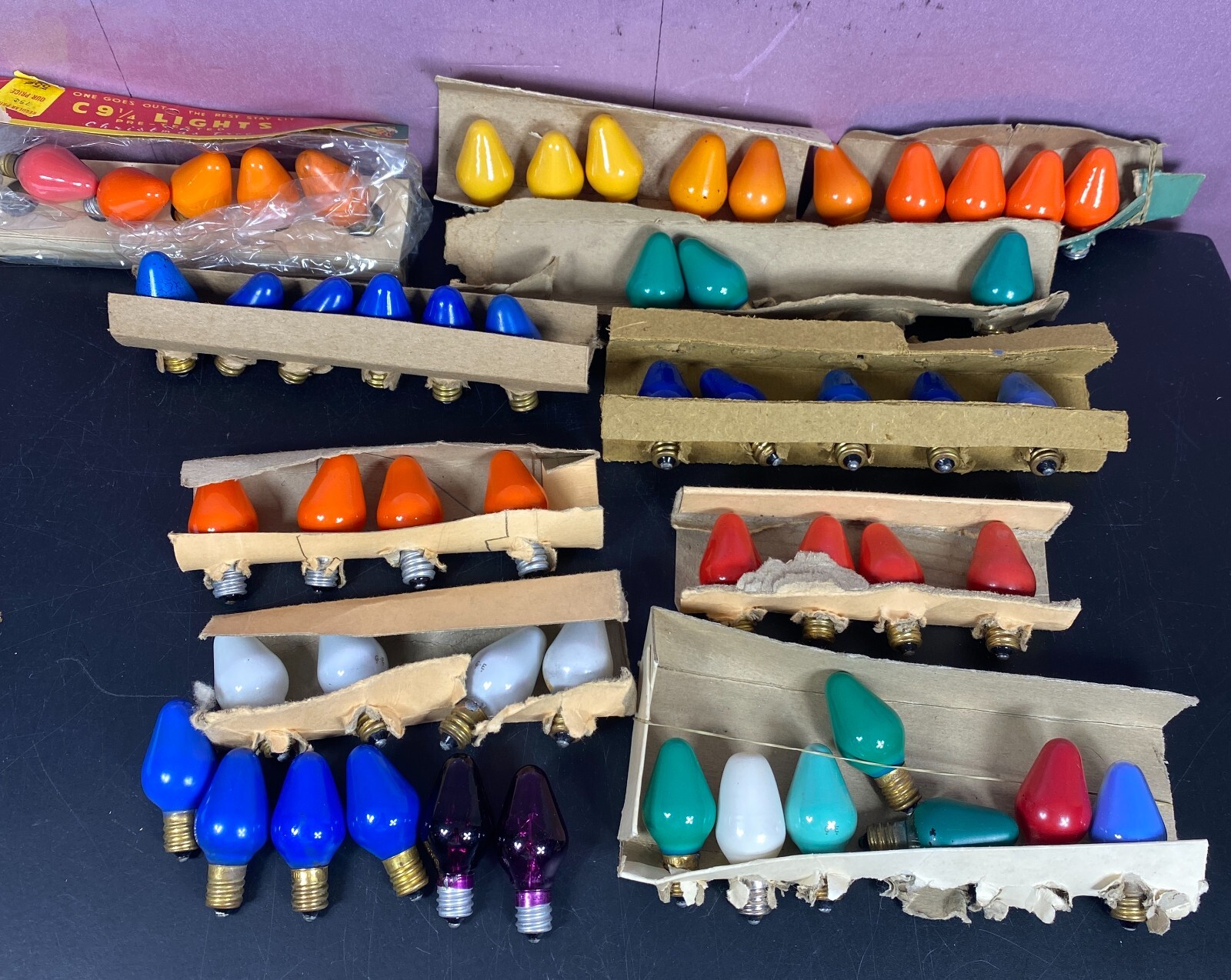 54 GE C7 Christmas tree Lightbulb Tree Lamp bulb Lot Vintage Tested