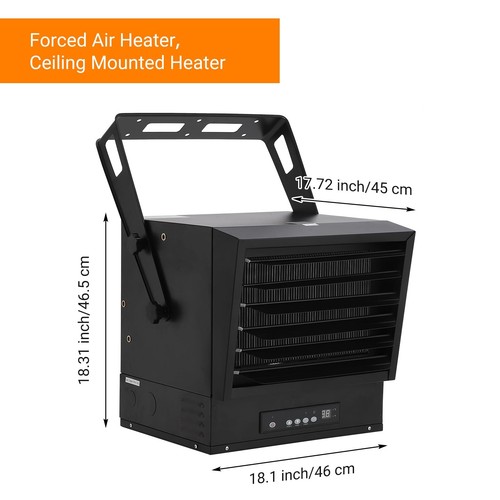 💹Electric Garage Heater 10000W 240V Overheat Protection Hard-Wired Ceiling Moun - Picture 8 of 9