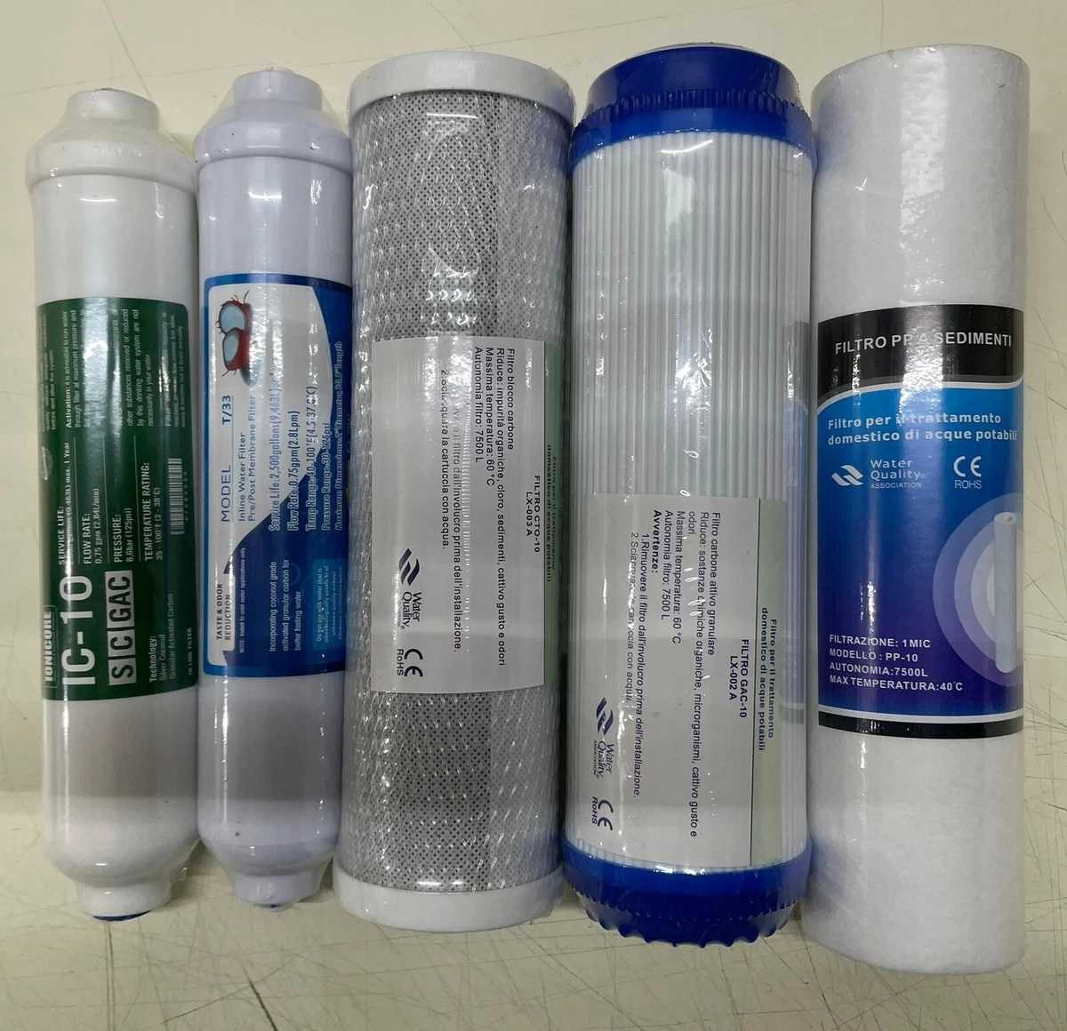 Kit 3 Filtri Acqua Per Depuratore Domestico Sottolavello - Sedimenti E Carboni - DC Solution - Foto 3