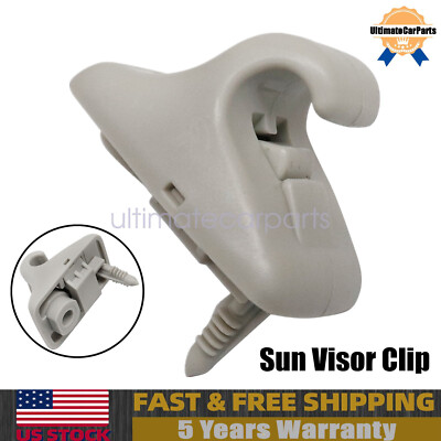 NEW For Hyundai Elantra Sonata Getz 2017-2023 Sun Visor Clip Holder Hanger Gray