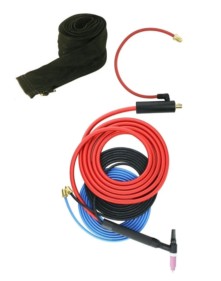 Antorcha TIG WP20 250 Amp refrigerada por agua con cable de 25 pies de 3 piezas con Dinse 35-70 Foto 2 de 4