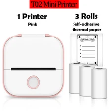 Phomemo T02 Thermal Photo Printer Sticker Printer for Journal Notes+3 Roll Paper