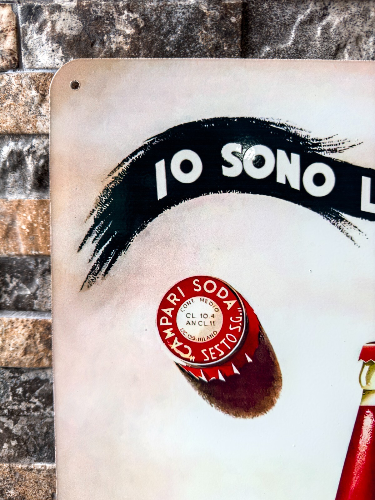 Vintage CORDIAL CAMPARI SODA  Heavy Metal Sign 24"x16" (60x40 cm)