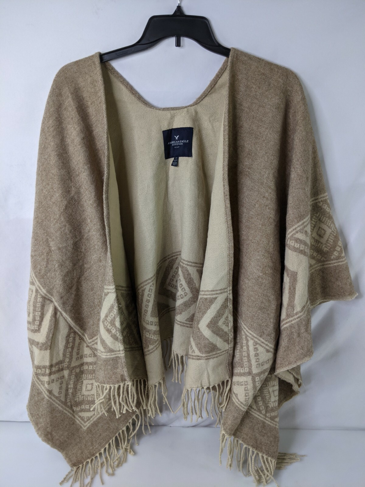 American Eagle Women's Poncho Aztec Tan 