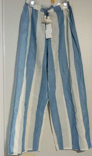 Pink Chicken Pant Blue/Cream Stripe Cotton Girls Size 7(5) 12(2) - Picture 4 of 4
