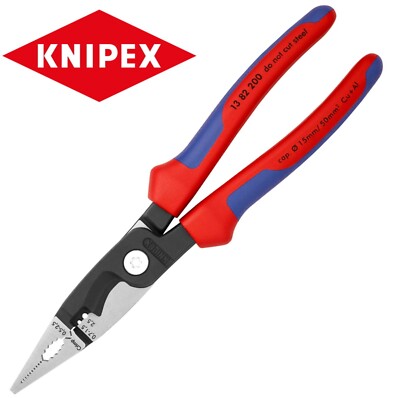 Knipex Elektriker Installationszange 200 mm Multi Kombiwerkzeug 13 82 200