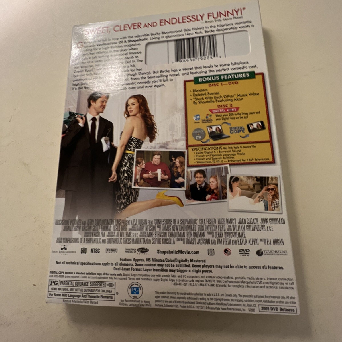Confessions of a Shopaholic (DVD, 2009, 2-Disc Set, Includes