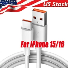 IPhone 16 15 Pro Max Plus USB-A Cable Fast Charger Type C Charging Data lot Cord