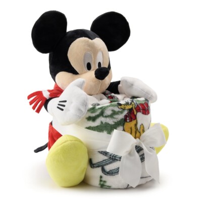Disney Mickey Mouse Buddy Plush Throw Blanket Combo Set 50 x60  Christmas Pluto
