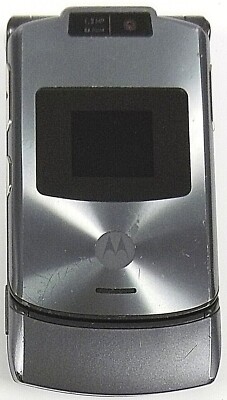 Motorola razr グレー折りたたみ式スマートフォン Motorola RAZR V3xx - Dark Platinum / Gray ( AT&T ) Cellular Flip