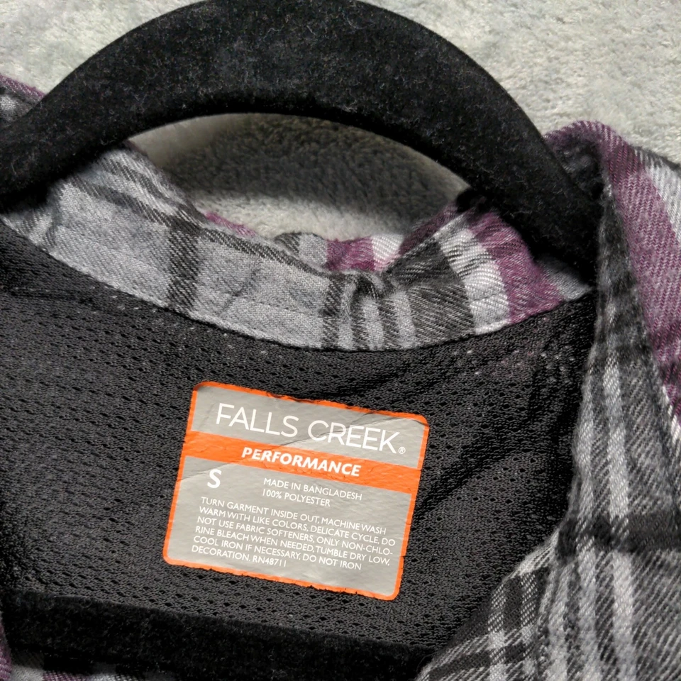 Falls Creek Flannel Shirt SMALL Men Winter Button-Up Pocket Casual Plaid - Image 4 of 4