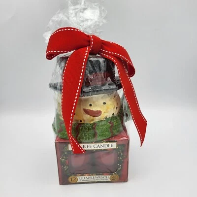 Yankee Candle Red Apple Wreath Tea Light Candle Box Set Of 12 w/ Tealight Holder - Image 1 of 4