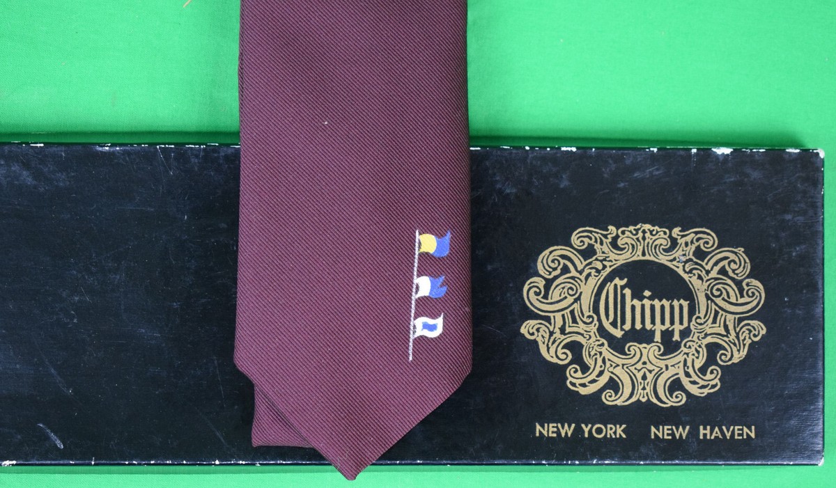 Chipp Hand Painted Poly/ Silk Signal Flag Burg Tie