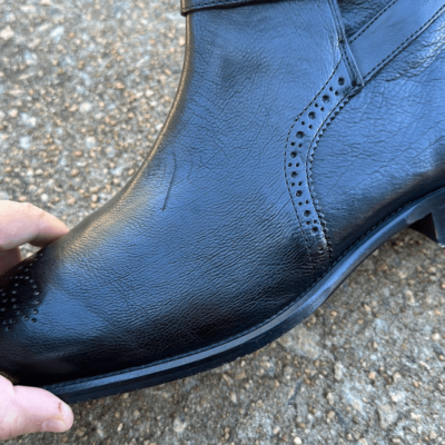 J&M 1850 Maxwell Buckle Zip Boot Leather Black Men