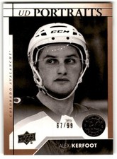 2017-18 Upper Deck UD Portraits Gold Foil Alex Kerfoot Rookie /99 #P-76 Colorado