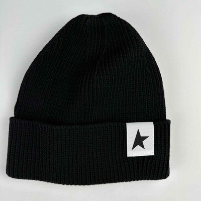 Golden Goose Star Patch Knit Beanie Black Kids One Size NEW  display picture 1