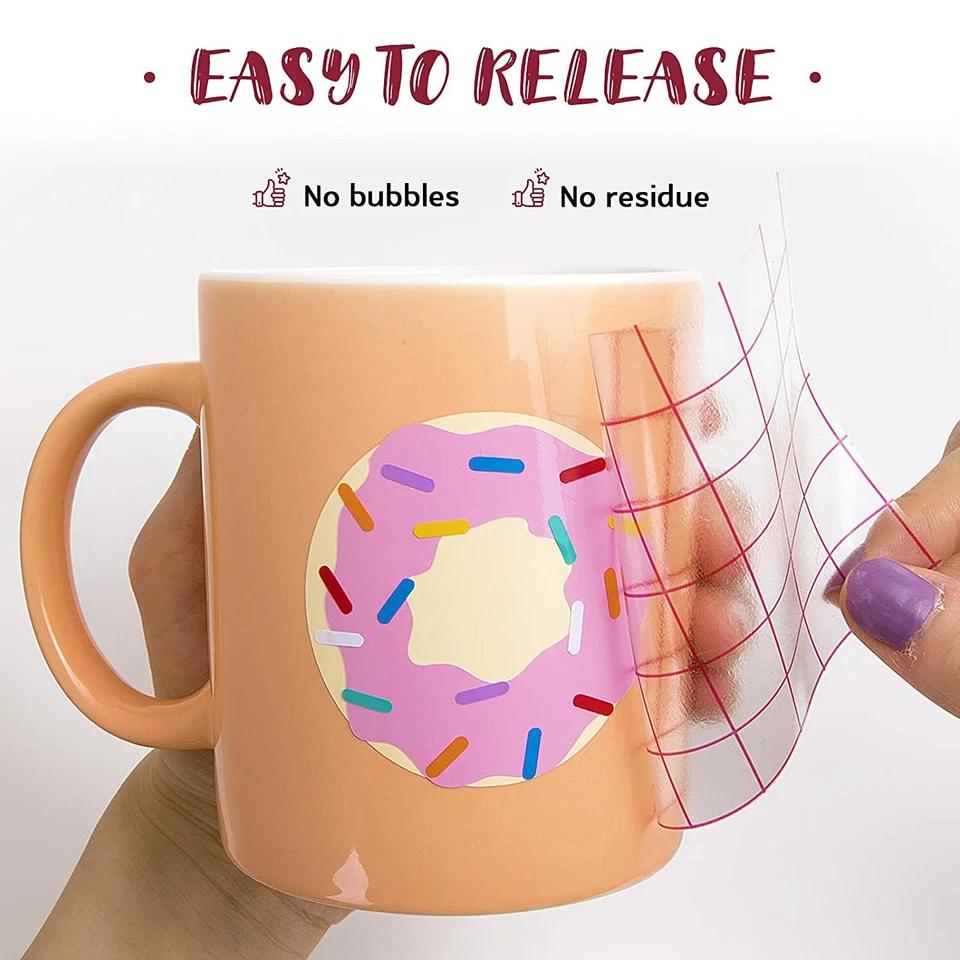 Red Grid Transfer Tape - 50/ 80/ 100/ 120FT Transfer Paper Roll Vinyl for Cut - Image 4 of 4