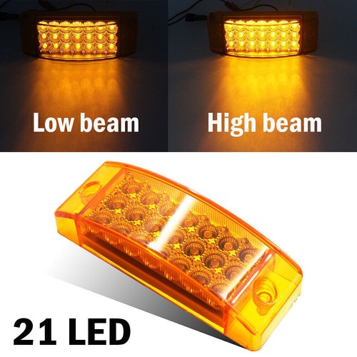 2-20x Amber Red LED Side Marker Clearance Light Rectangle Truck Trailer CamperRV - Picture 3 of 13