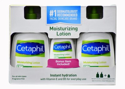 Cetaphil Moisture Lotion 3 Pack Recommended Avocado Oil B5 B3